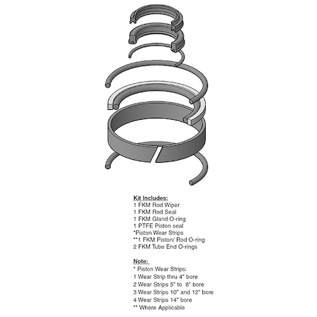 Sheffer - After Market Parts Hydraulic Cylinder Repair Kit- SK-I-U-10-4.000x7.000 761-21-0700-0400